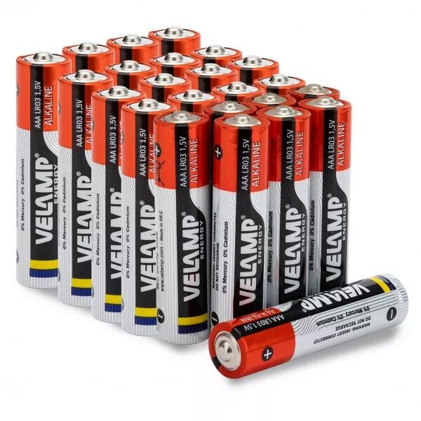 VELAMP - Piles alcalines Mini STILO LR03 AAA 1,5 V - Bo�te Pratique de 24 Piles (LR03/24BOX)