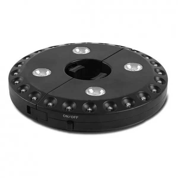 VELAMP - ROSWELL: Lampe pour parasol, 24+4 LED. Fonctionne avec 4 piles AA non fournies (IL14)