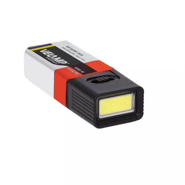 VELAMP - SNICKER : Lampe torche LED COB 50 lumens avec pile 9V (IN217)