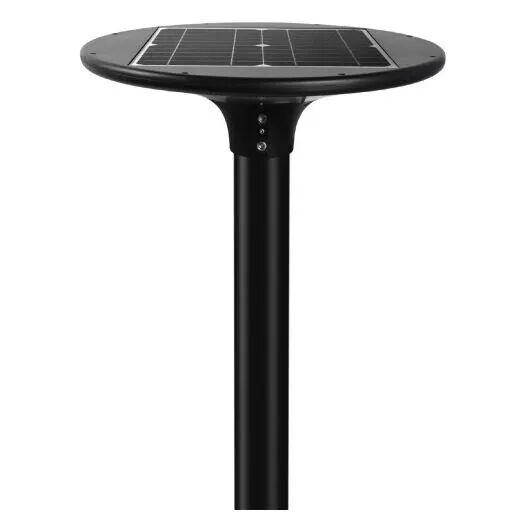 VELAMP - SPIELBERG: Lampadaire LED solaire 2300 lumens, IP65. A monter sur mat. Noir (SL608)