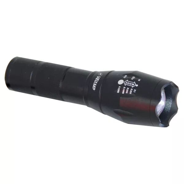 VELAMP - STEEL: lampe torche LED 10W 350 lm  en aluminium. Avec zoom (IN247)