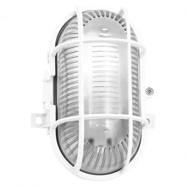 VELAMP - TURTLE:  hublot oval en verre et plastique.  E27 max 60W - Blanc (TURTLE-B)