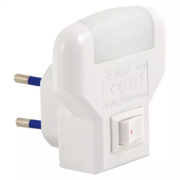VELAMP - TWILIGHT: Veilleuse LED avec interrupteur ON/OFF. Prise V (IL09LED)