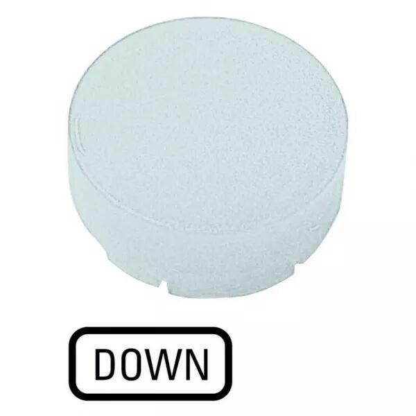 Verrine pour boutons-poussoirs, saillante blanche, DOWN (218375)