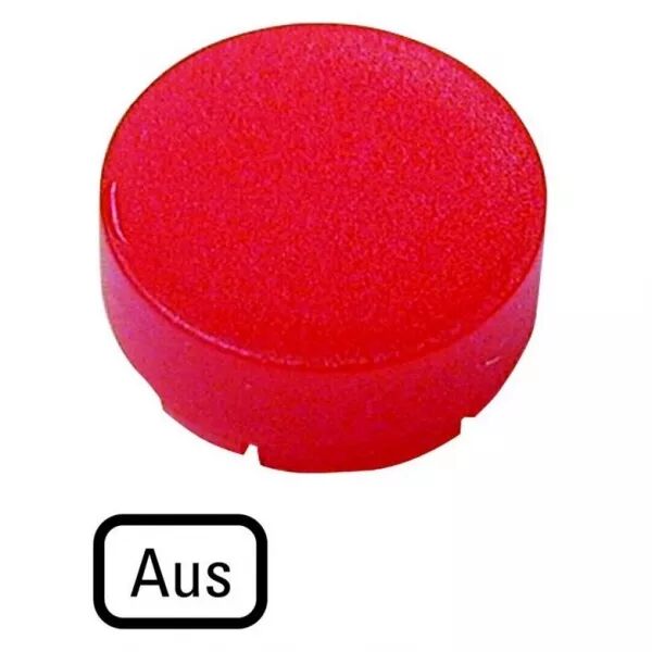 Verrine pour boutons-poussoirs, saillante rouge, ARRET (218362)