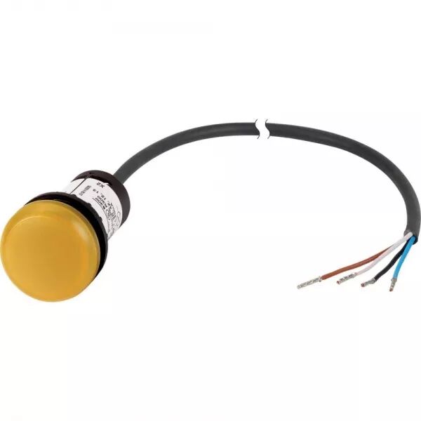 VOYANT LUMIN.,24V,JAUNE,C�BLE,1M,OUVERT