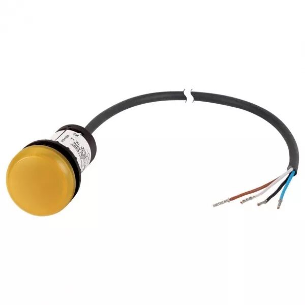 Voyant lumin.,24V,jaune,c�ble,3,5m,ouv.  (185148)