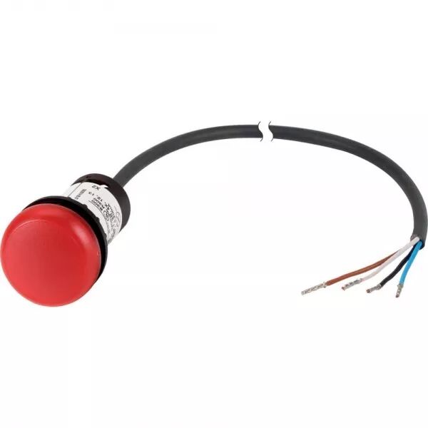 VOYANT LUMIN.,24V,ROUGE,C�BLE,1M,OUVERT