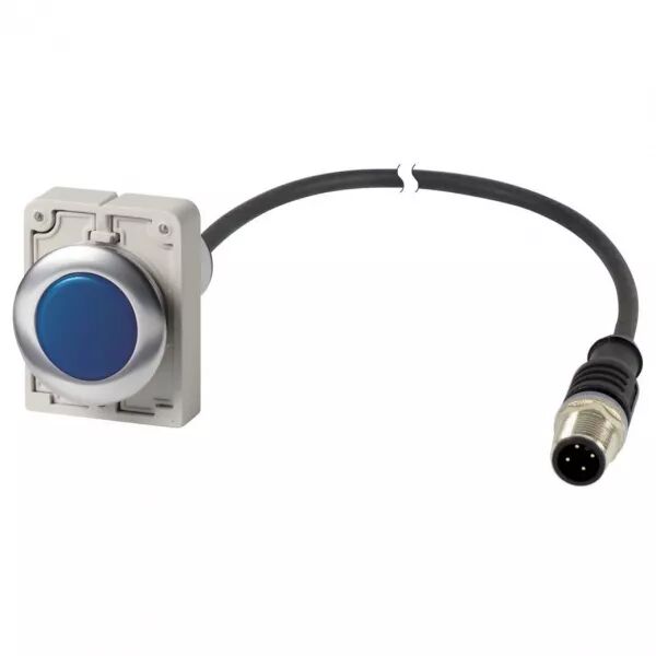 Voyant lumineux, blue, 24 V AC/DC, cable et connecteur M12A, 4-pole, 1 m (186013)