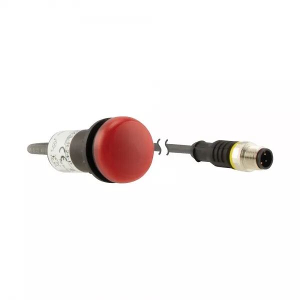 VOYANT LUMINEUX, ROUGE, 24 V, AVEC C�BLE 0,5M ET CONNECTEUR M�LE M12A