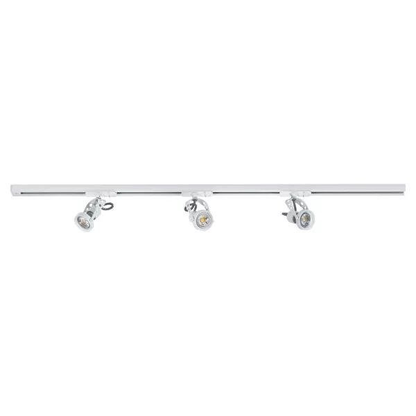 YEO - Rail 1 all. + 3 spots GU10, blanc, a/lpes LED 4W 3000K 500lm incl (0284)