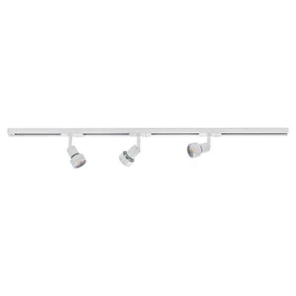 ZAO - Rail 1 all. + 3 spots GU10, blanc, a/lpes LED 4W 3000K 500lm incl (0257)