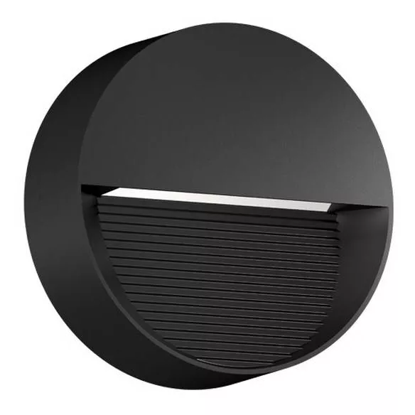 ZYKOS APPARENT ROND NOIR 8W 2900K-IP65-IK08 400lm (301815)