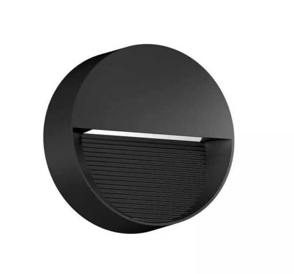 ZYKOS APPARENT ROND NOIR 8W 2900K-IP65-IK09 400LM