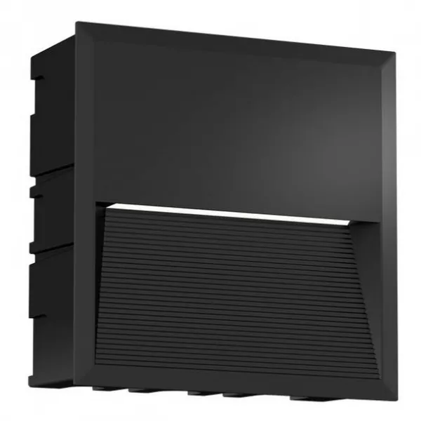ZYKOS ENCASTRE CARRE NOIR 8W 2900K-IP65-IK08 400lm (301823)