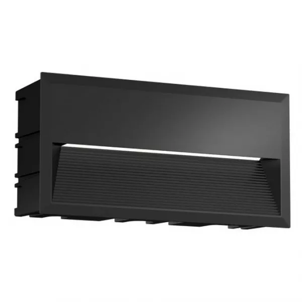ZYKOS ENCASTRE RECTANGULAIRE NOIR 10W 2900K-IP65-IK08 500lm (301825)