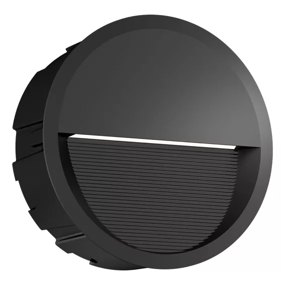ZYKOS ENCASTRE ROND NOIR 5W 2900K-IP65-IK08 220lm (301820)